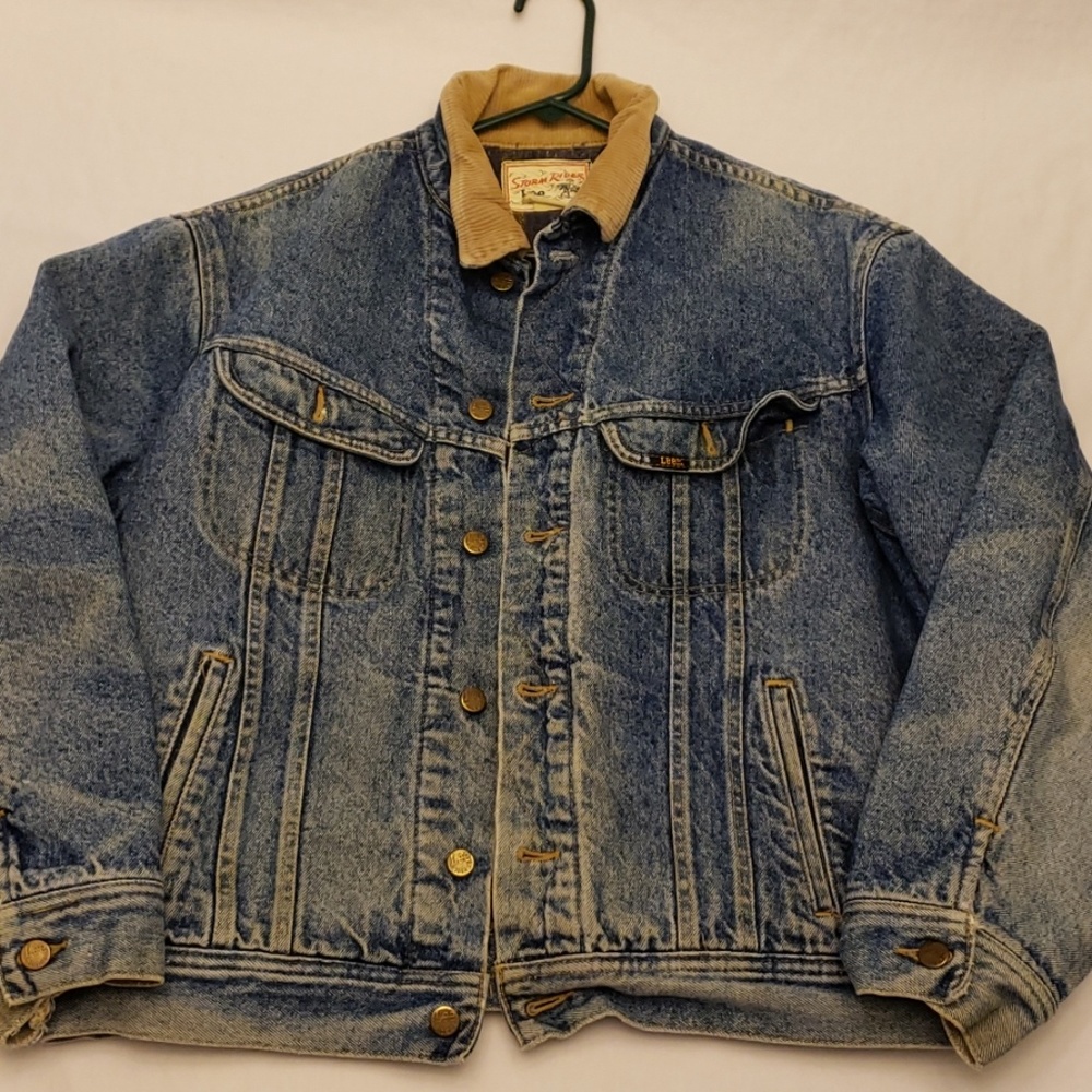 Vintage Lee Storm Rider Denim Jacket Mens Large